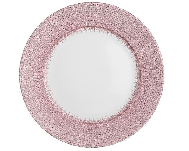 Mottahedeh Pink Lace Service Plate | 12in