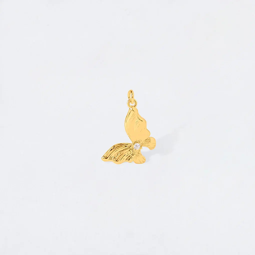 Crystal Butterfly Charm Pendant