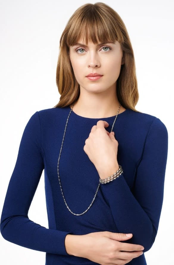 Clover Station Hinge Bangle Silver