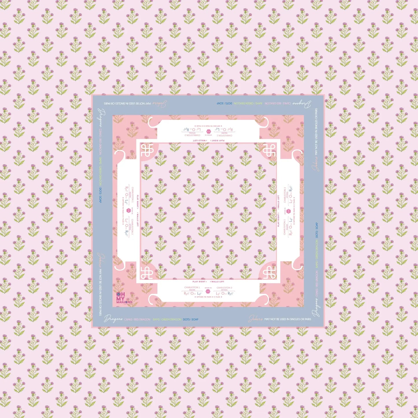 Mahjong Tablecloth | Purple Thistle