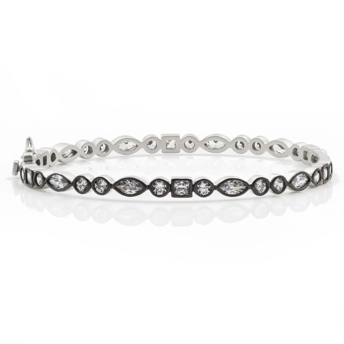 Signature Mixed Shaped Hinge Bangle