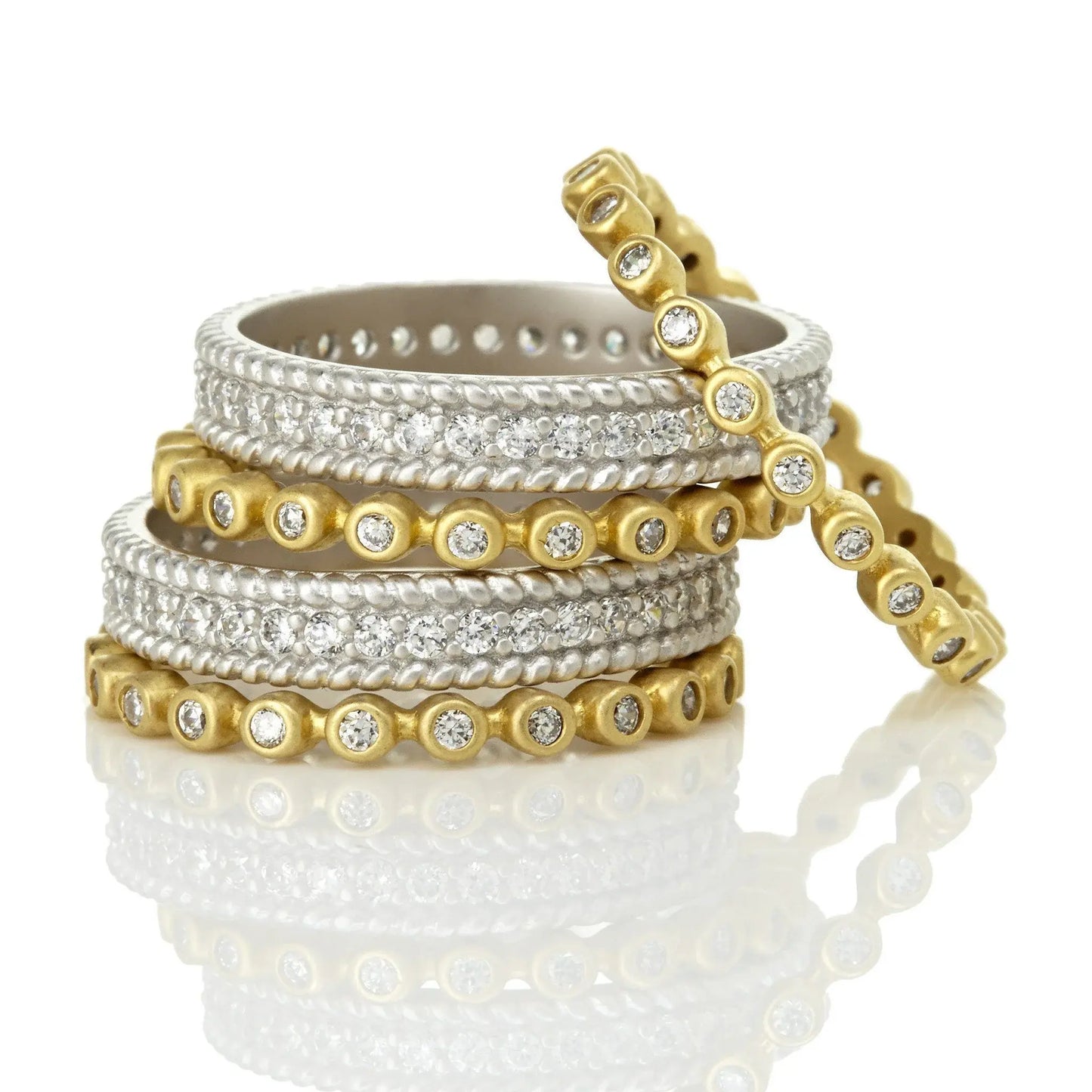 Signature Pave 5 Stack Ring