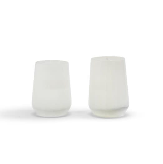 Tear Drop Selenite Crystal Candle Holder S/2