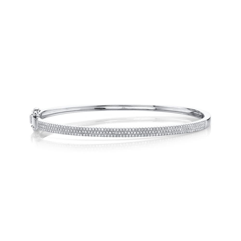 Diamond Pave Bangle Bracelet | .52c 14k WG