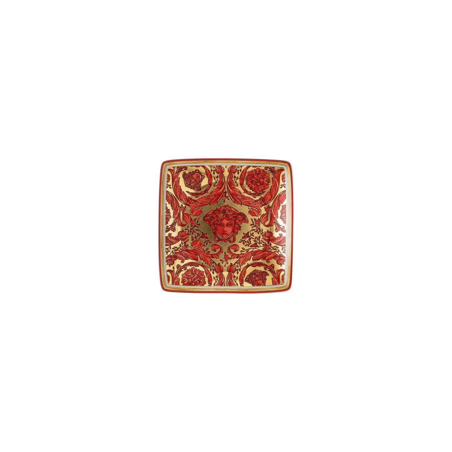 Versace Medusa Garland Red Canape Dish | 4.75in