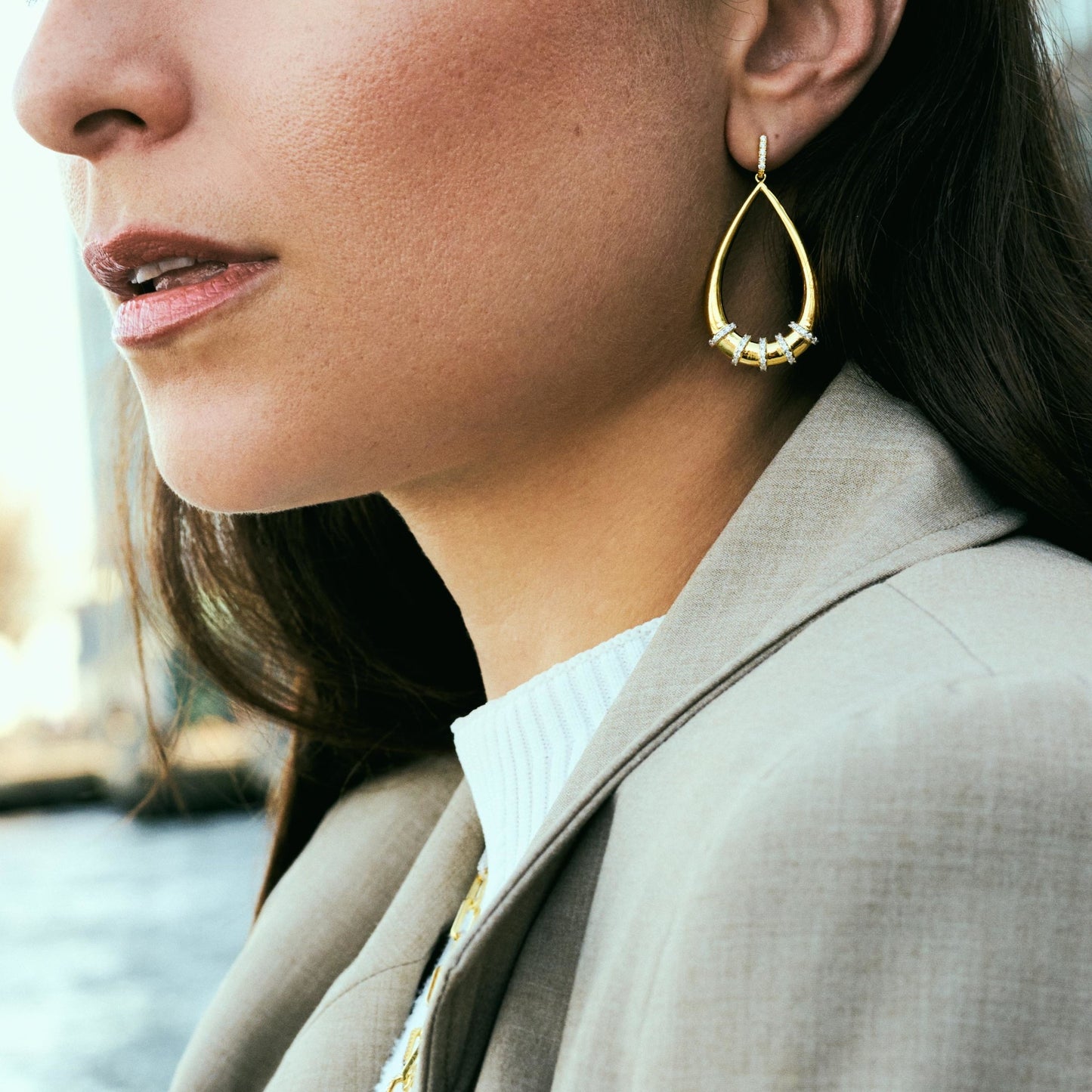 Sparkling Reflections Teardrop Earrings