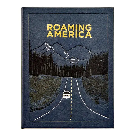 Roaming America Hand Bound Book | Navy Bonded Leather