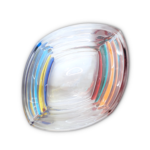 Murano Italian Crystal Whiskey DOF Glass | Strokes Rainbow