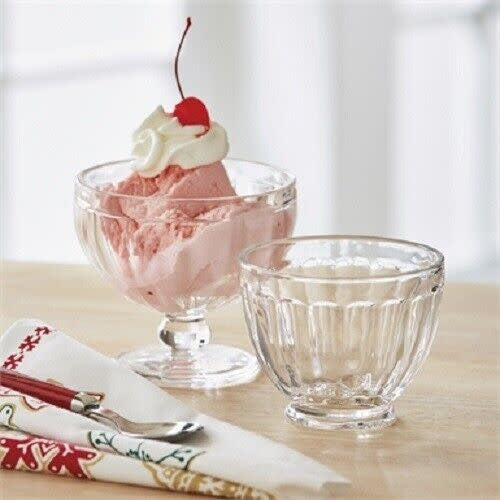 Glass Footed Ice Cream Bowl