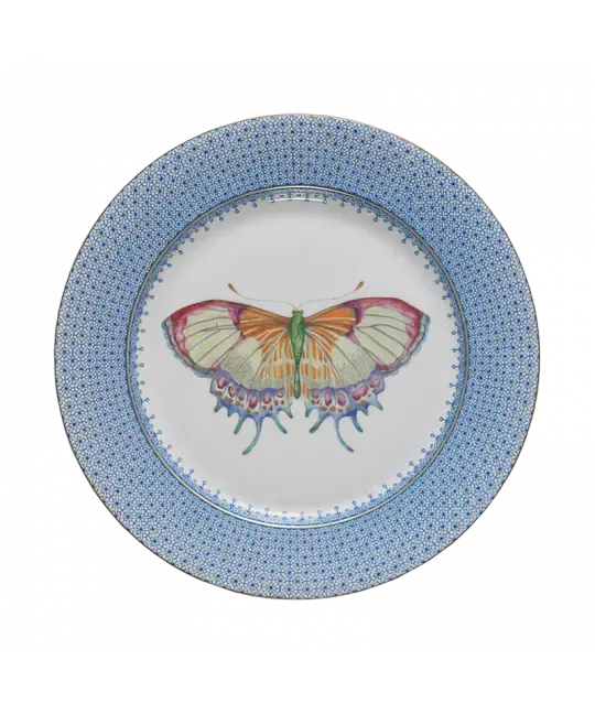 Mottahedeh Cornflower Lace Butterfly Dessert Plate | 8.5in