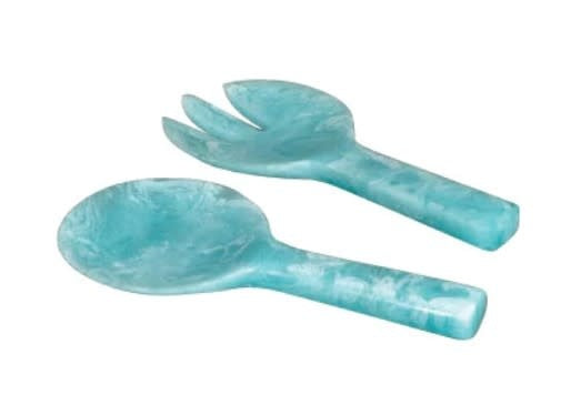 Resinware Handcrafted Salad Server Set | Jumbo 11.7in