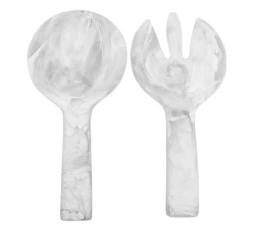 Resinware Handcrafted Salad Server Set | Jumbo 11.7in