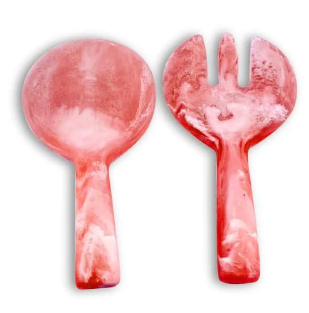 Resinware Handcrafted Salad Server Set | Jumbo 11.7in