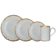 Mottahedeh Chelsea Feather Gold Dinner Plate | 10in