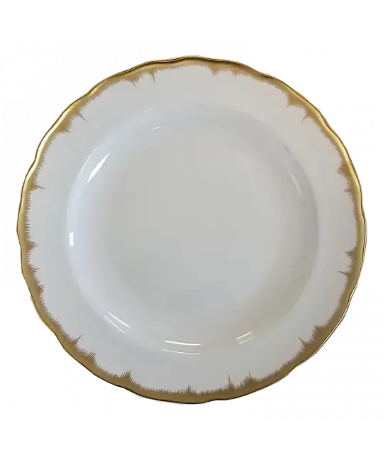 Mottahedeh Chelsea Feather Gold Dinner Plate | 10in