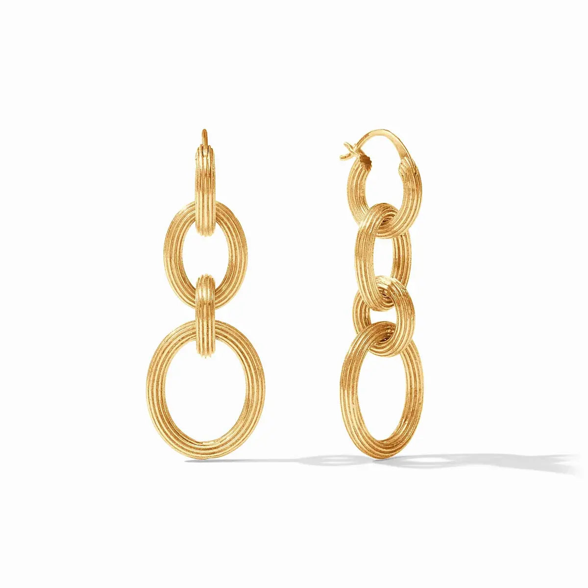 Sanibel 3-in-1 24k Gold Plate Gold Earring | 1.9in