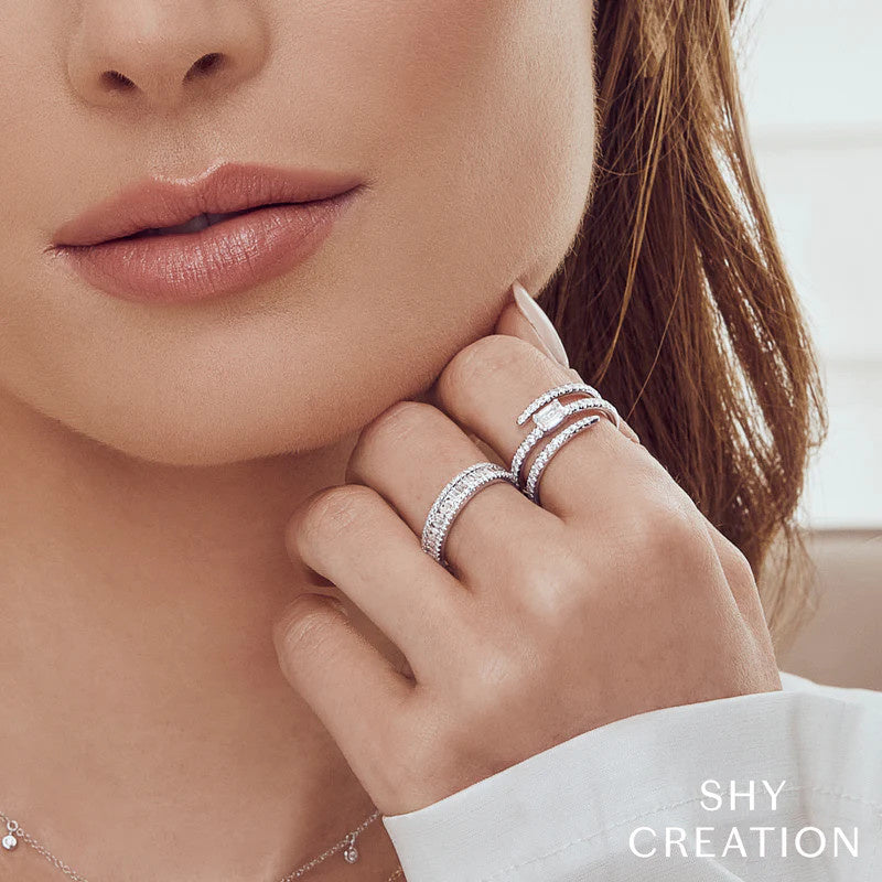 Diamond Baguette Band Ring | 14k White Gold .55c