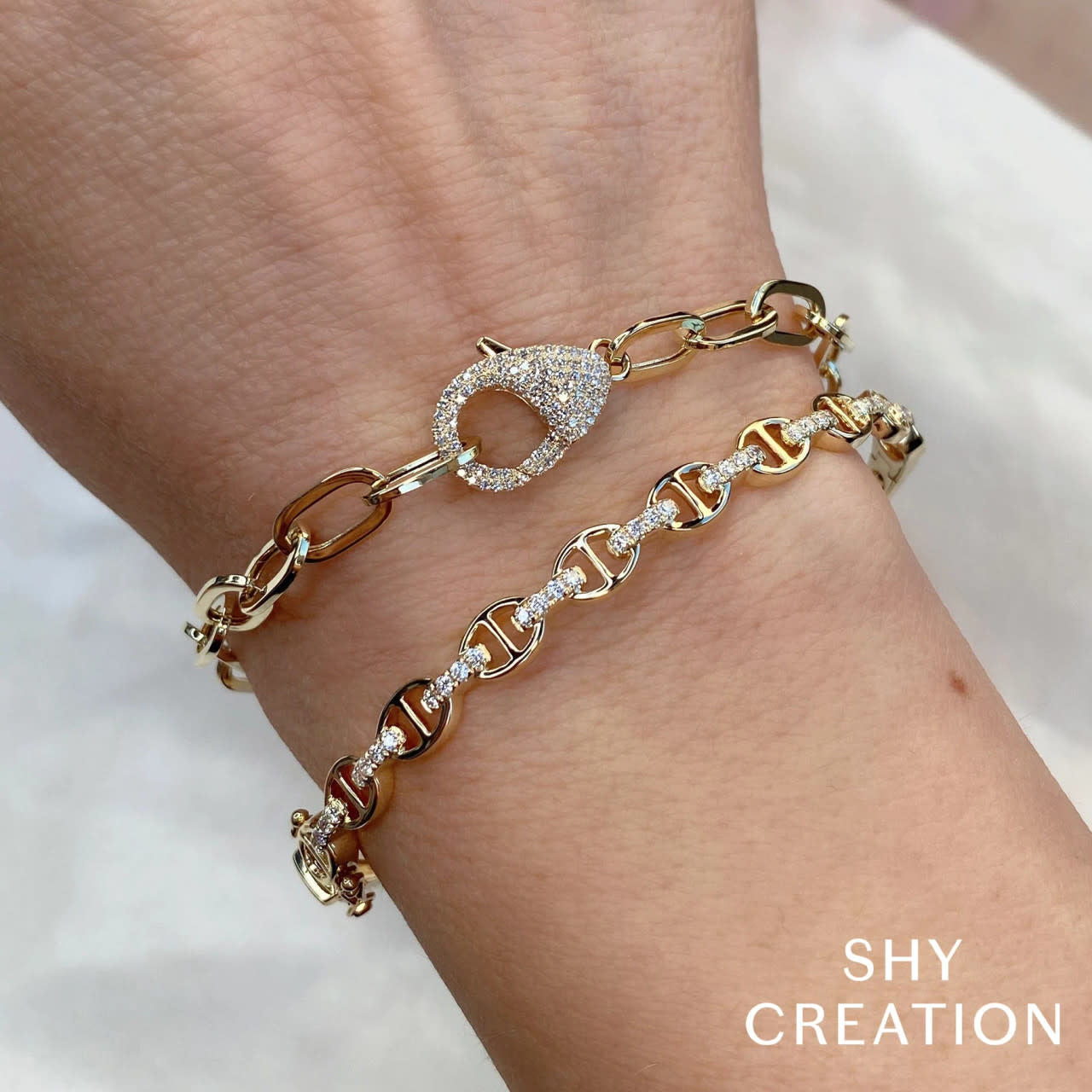 Diamond Bangle Bracelet | 14k Yellow Gold .35c