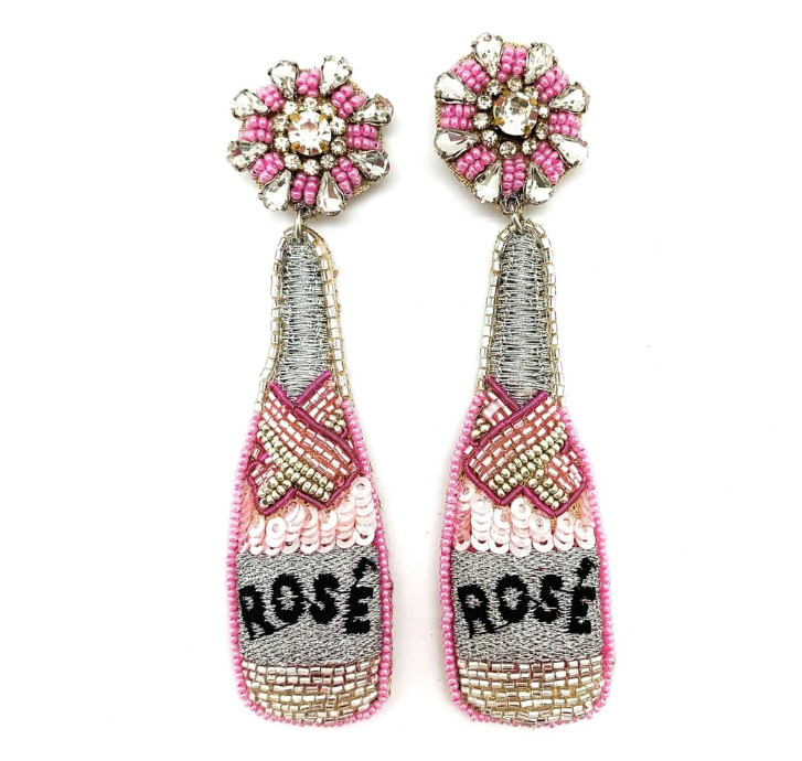 Rosé Bottle Earrings