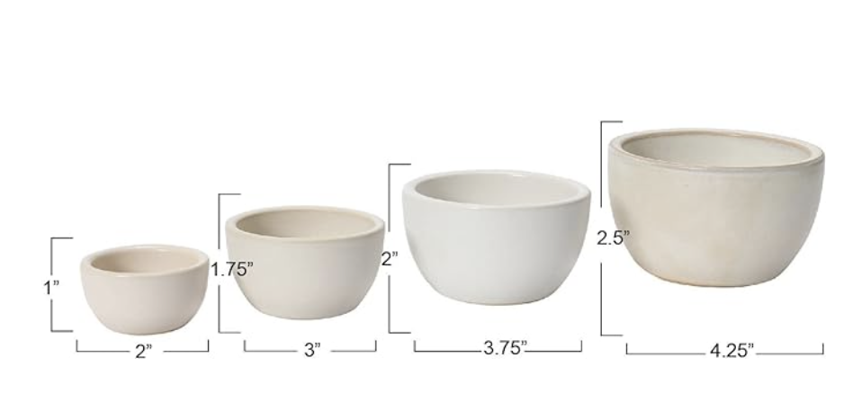 Stoneware Nesting Bowl Set of 4