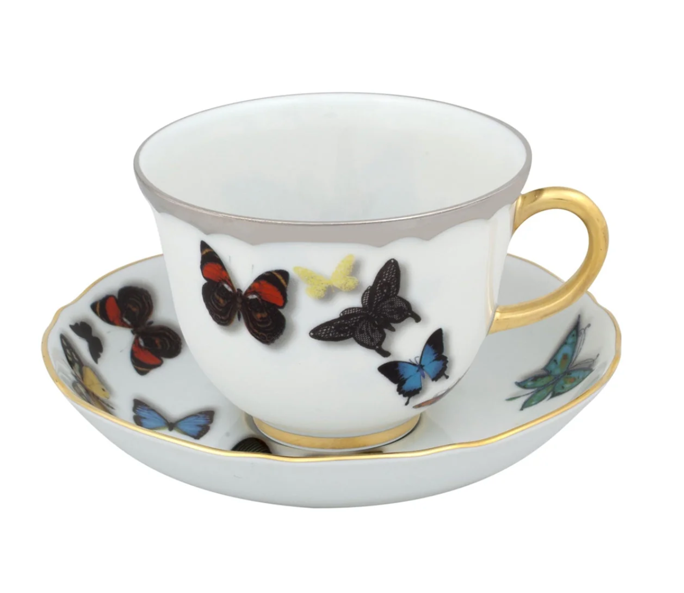 Christian Lacroix Butterfly Parade Tea Cup & Saucer | 8oz