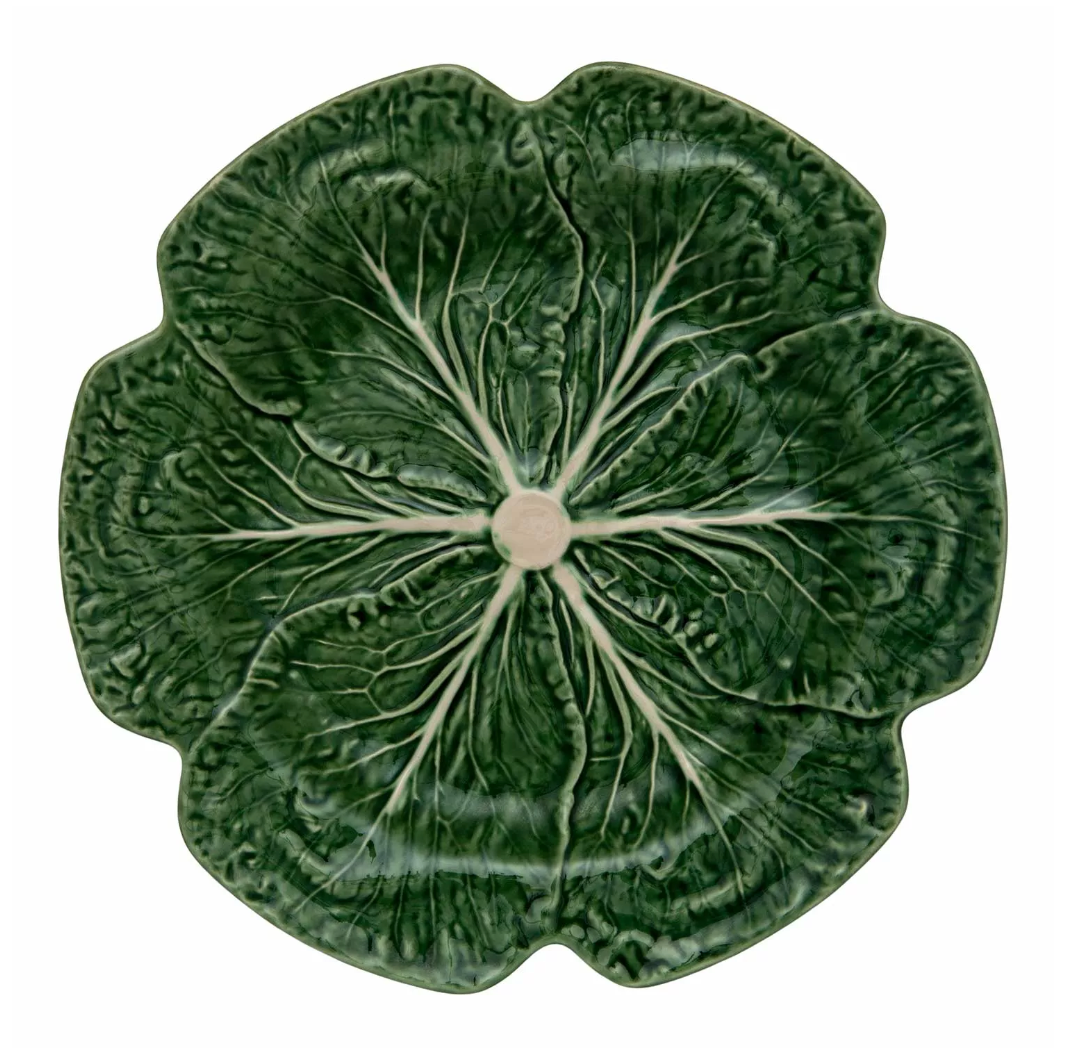 Bordallo Pinheiro Cabbage Charger Plate | 12in Green