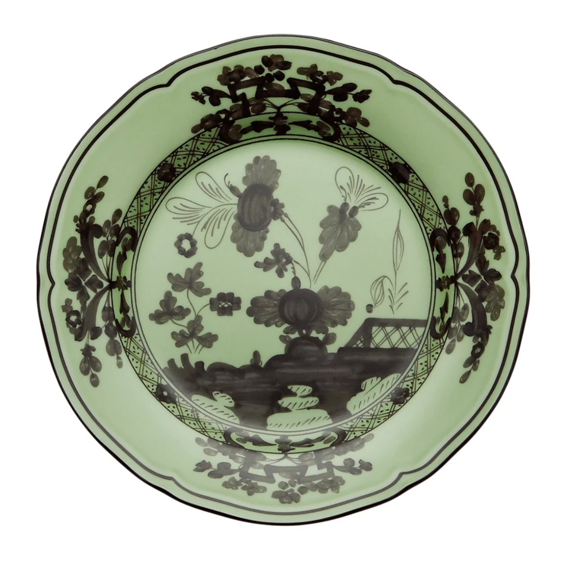 Ginori 1735 Oriente Italiano Bread Plate | Bario Green 6.75in