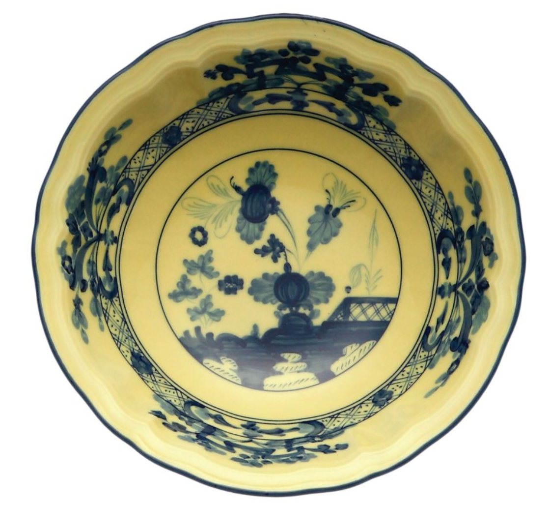 Ginori 1735 Oriente Italiano Fruit Saucer | Citrino Yellow 5.75in