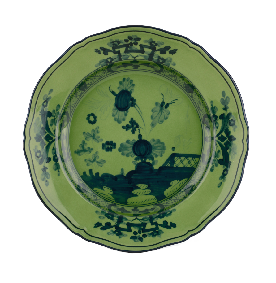 Ginori 1735 Oriente Italiano Salad Dessert Plate | Malachite Green 8.25in