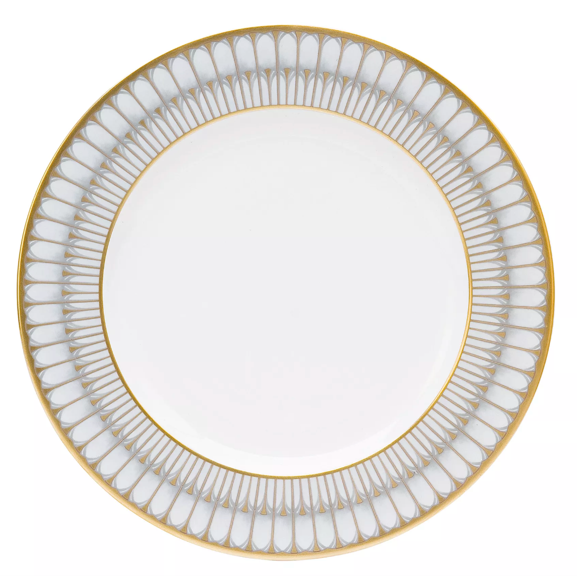 Deshoulieres Arcades Grey + Gold Dinner Plate | 10.5in
