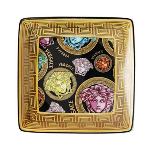 Versace Medusa AmplifIed Multi Color Square Dish | 4.75in