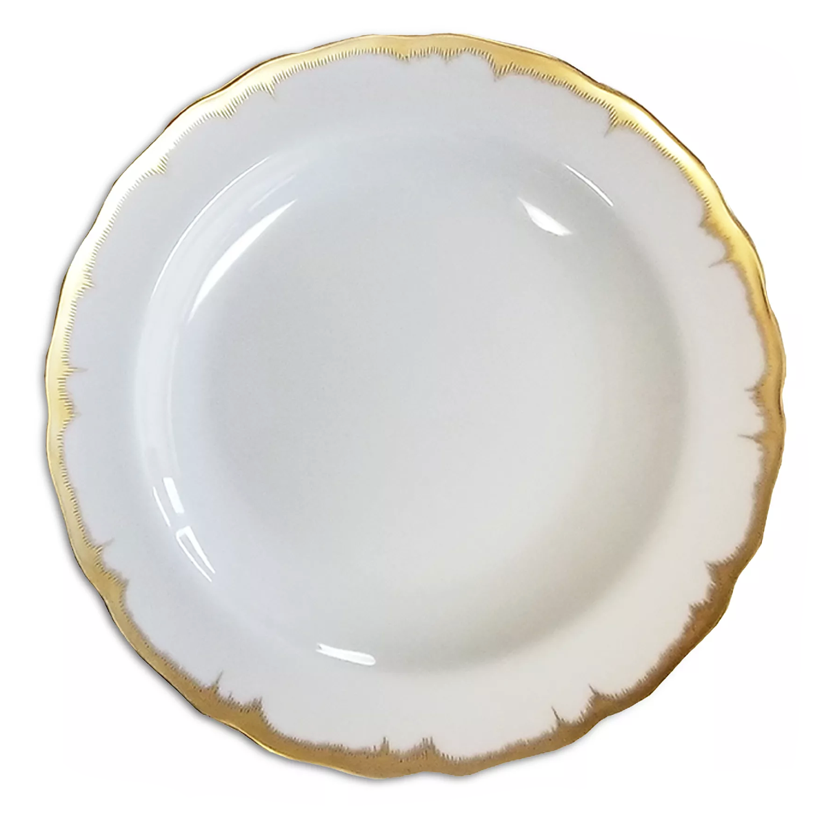 Mottahedeh Chelsea Feather Gold Dessert Plate | 8.25in