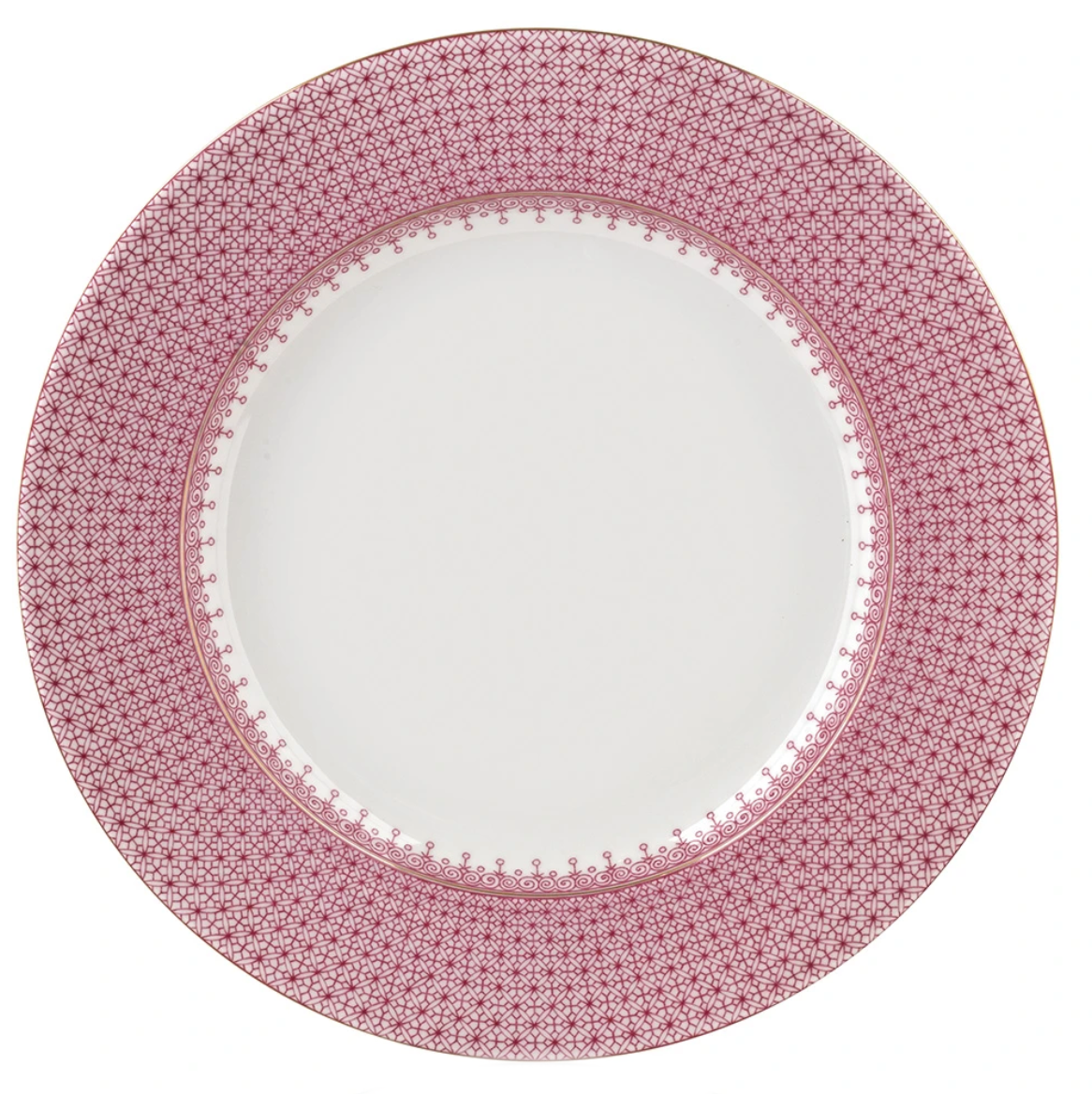 Mottahedeh Pink Lace Dinner Plate | 10in