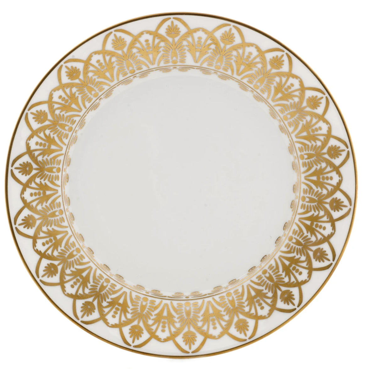 Royal Limoges Oasis White Gold Dessert Plate | 8.5in