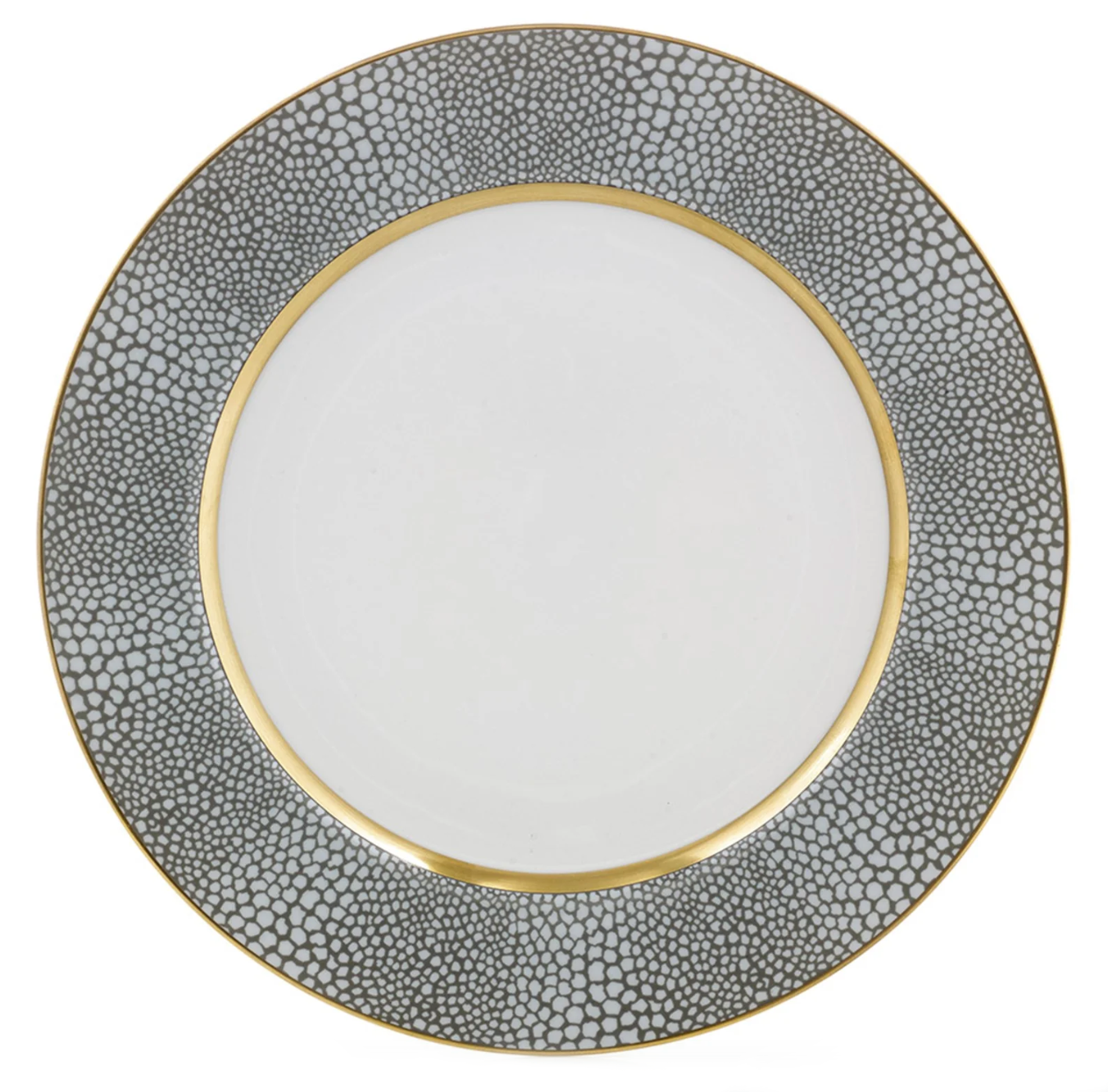 Royal Limoges Mak Grey + Gold Dinner Plate | 10.75in