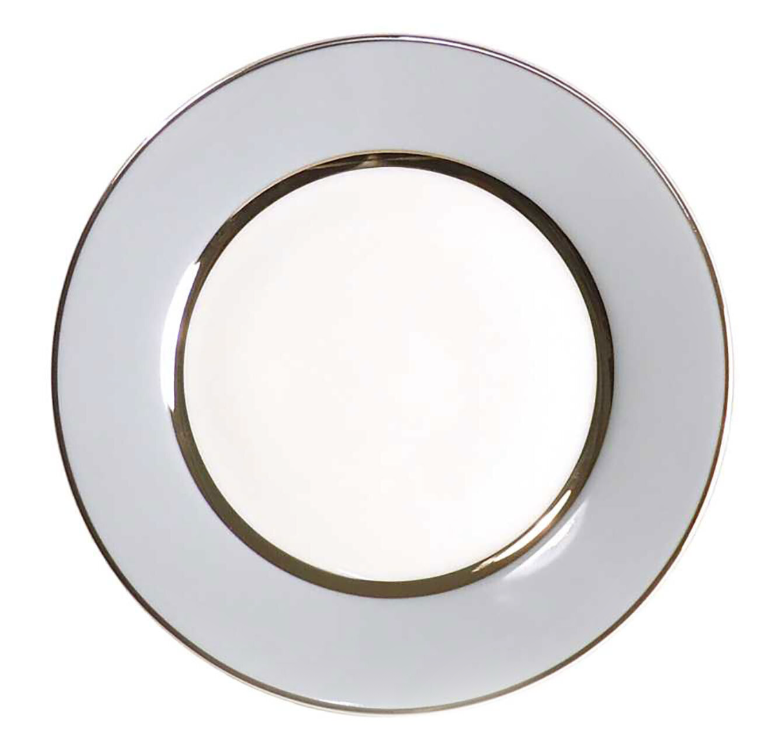 Royal Limoges Mak Grey + Platinum Dinner Plate | 10.75in