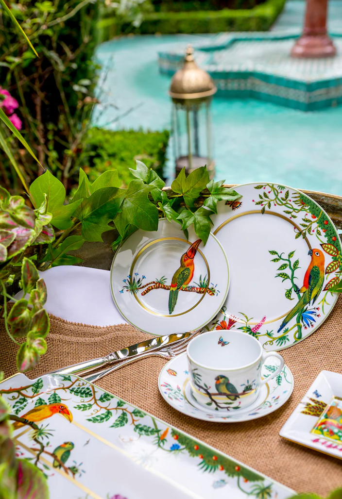 Haviland Alain Thomas Large Dinner Plate w/ Red Parrot | 11in