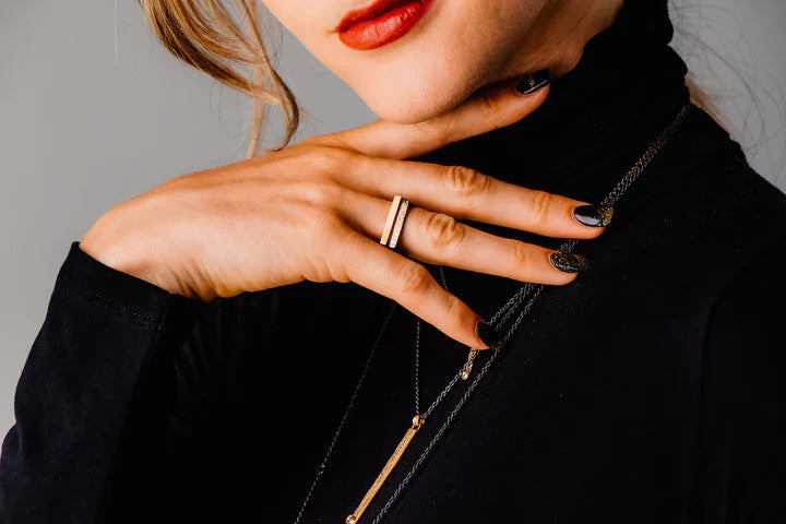 Slice Stacking Rings/Solid 18k gold + 2mm DIA