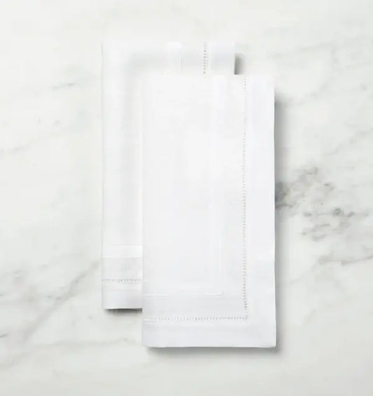 Tipton Linen Dinner Napkin Set of 4 | 20in White