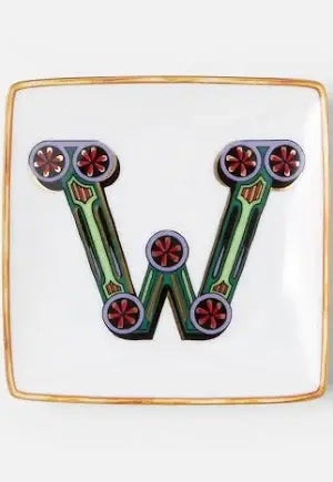 Versace Alphabet Square Dish | 4.75in W