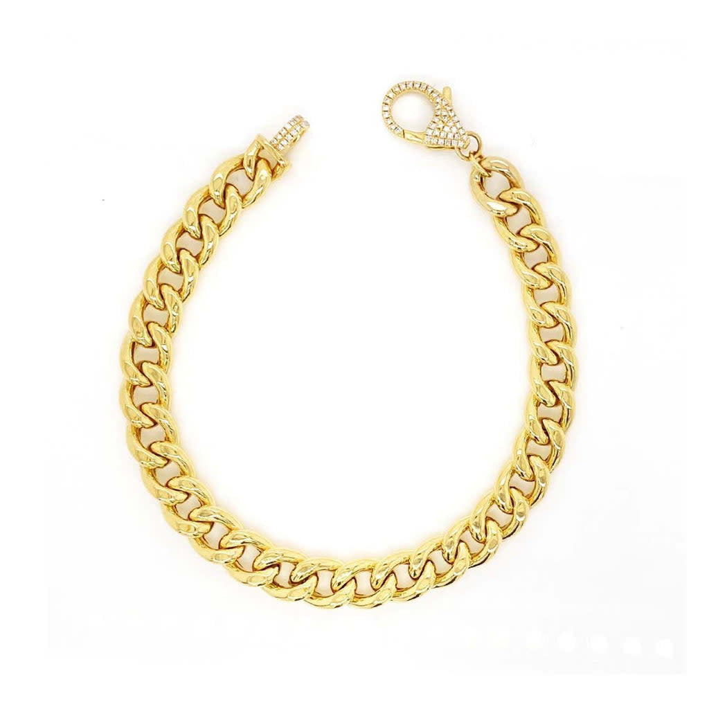 0.25Ct 14K YG Diamond Link Bracelet