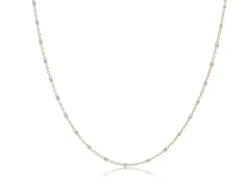 eNewton Simplicity Pearl Chain Choker Necklace | 17in