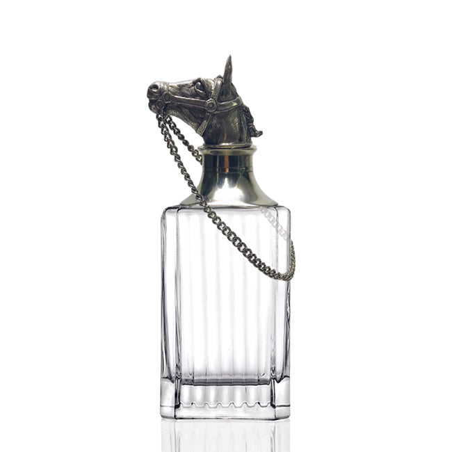 Crystal + Pewter Liquor Decanter | Square