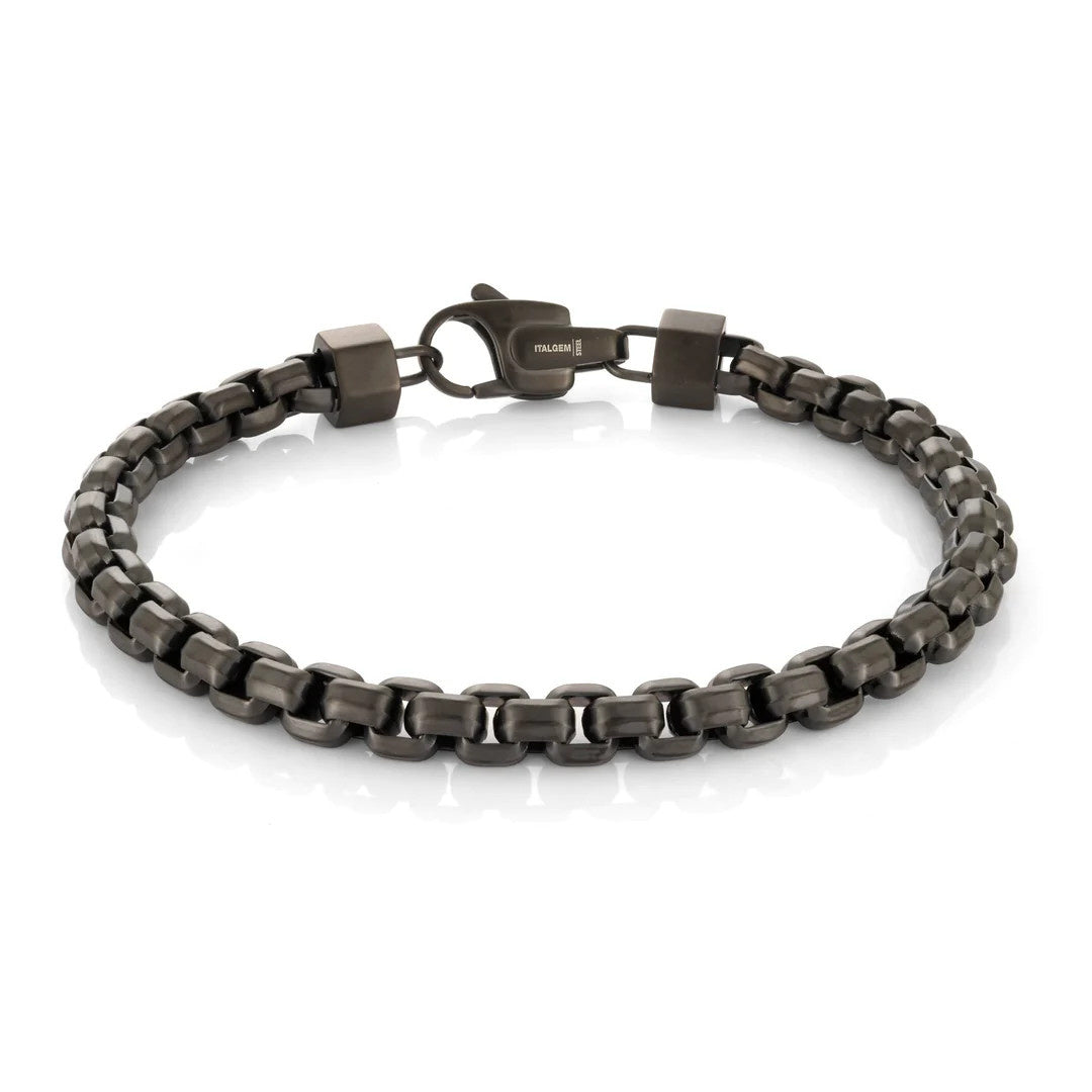 Steel Matte 6mm Hexahedron 8.5'' Bracelet