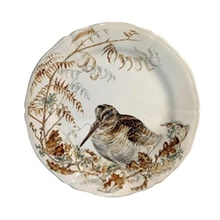 Gien Sologne Game Animals Dessert Plate | 9.25in Woodcock