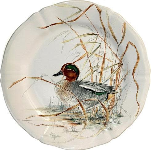 Gien Sologne Game Animals Dessert Plate | 9.25in Duck