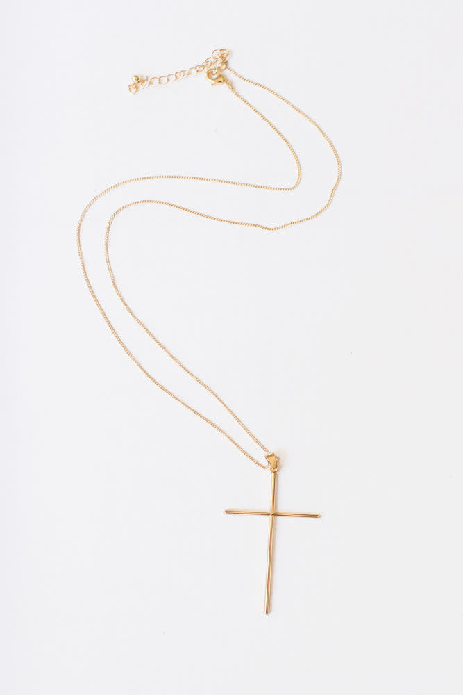 Sophia Long Cross Necklace 20"