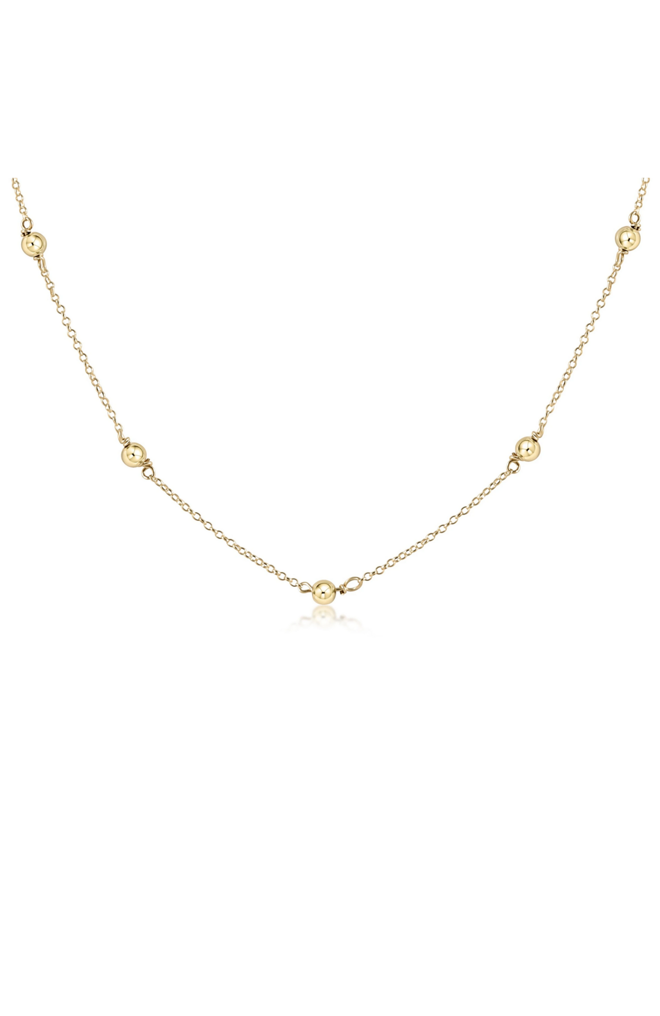 eNewton Classic Simplicity Chain Gold 6mm Choker Necklace | 15in