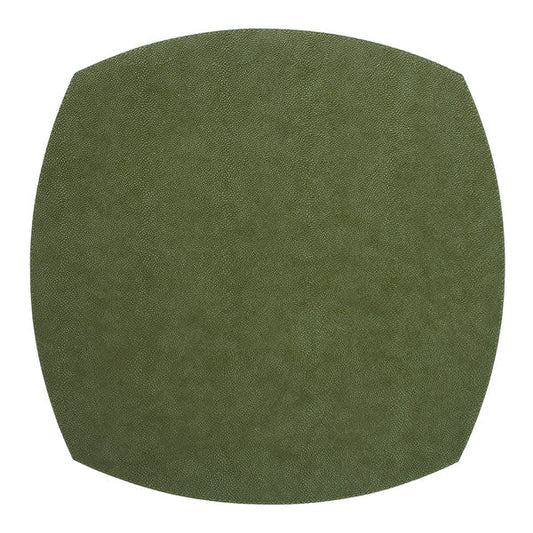 Bodrum Stingray Elliptic Square Placemats Set of 4 |16in Hunter