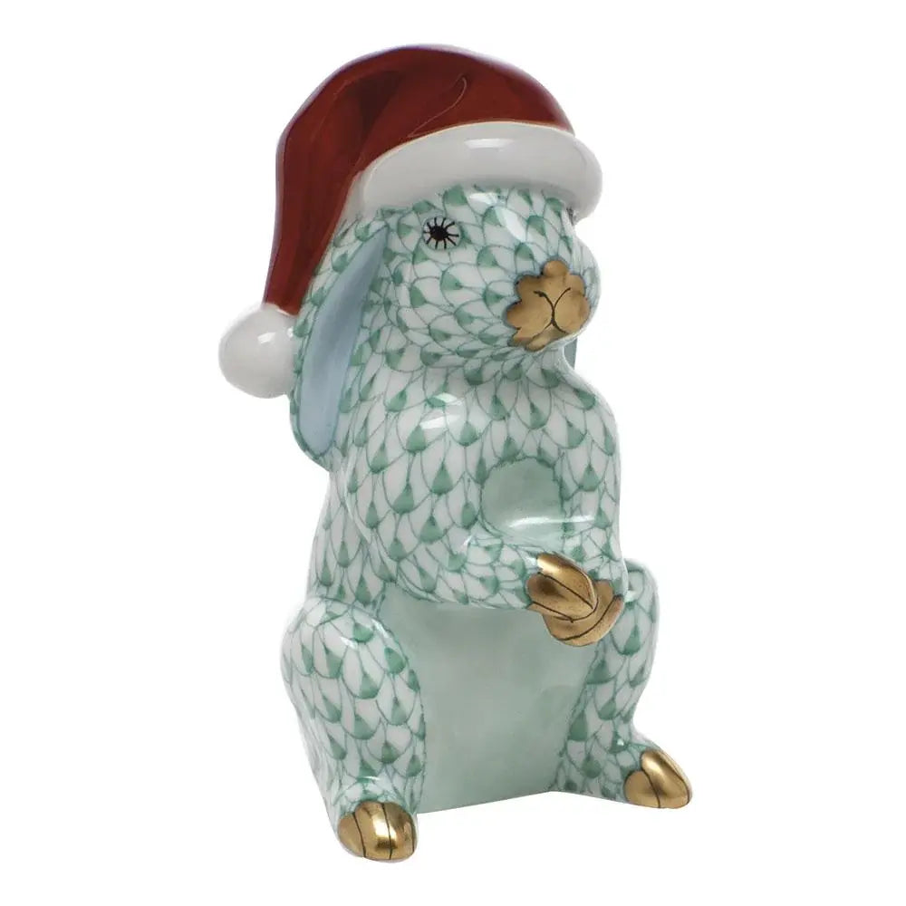 Herend Santa Bunny | 3.25in Green